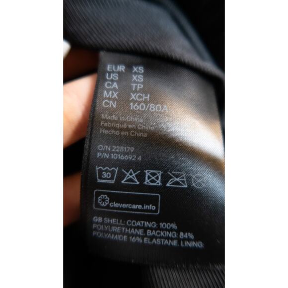 H&M Innovation Lab Co-Exist Vegan Black Croc Patent Leather Long Vest XS - Picture 11 of 12